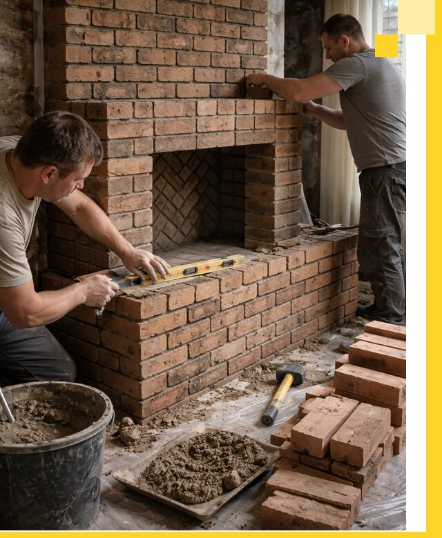 Изготовление и установка кирпичных каминов в Добрянке