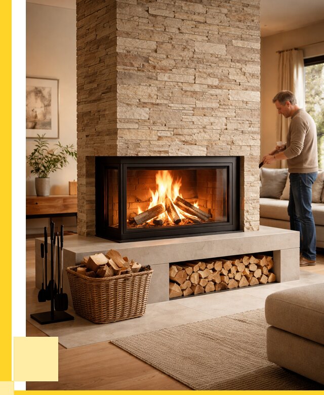 Дровяной камин под ключ в Добрянке от 202040 р. | ЭриданДбр