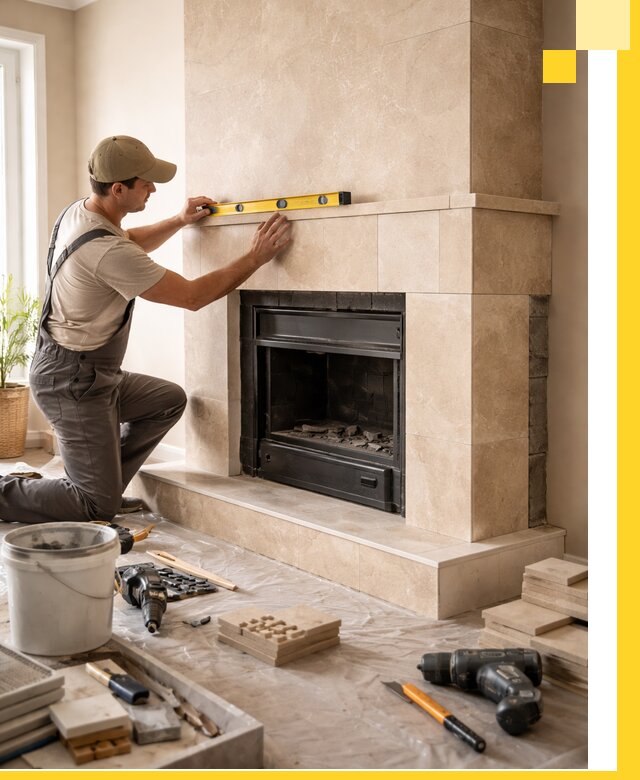 Установка и монтаж каминов в частном доме под ключ в Добрянке