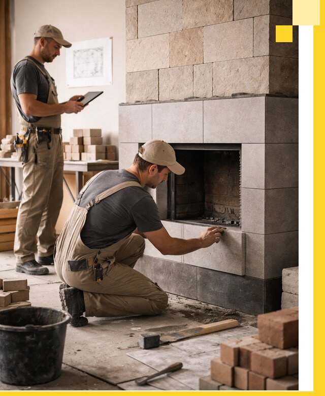 Индивидуальные проекты каминов и каминных систем в Добрянке