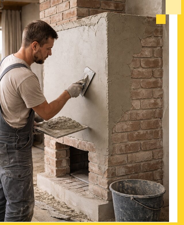 Отделка печей и облицовка каминов в Добрянке под ключ