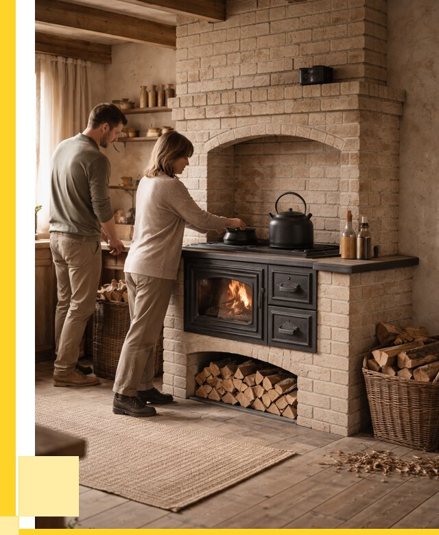 Печи с плитой в Добрянке от 45459 р. | ЭриданДбр — кирпичная печь