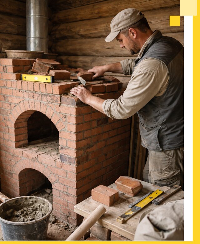 Изготовление и установка русских печей в Добрянке под ключ