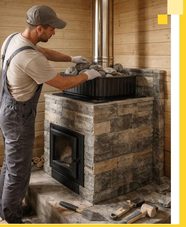 Печи для парной в Добрянке, производство, монтаж и обслуживание