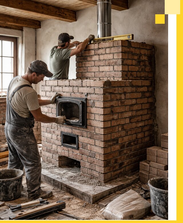 Печи для загородного дома под ключ в Добрянке — монтаж и сервис