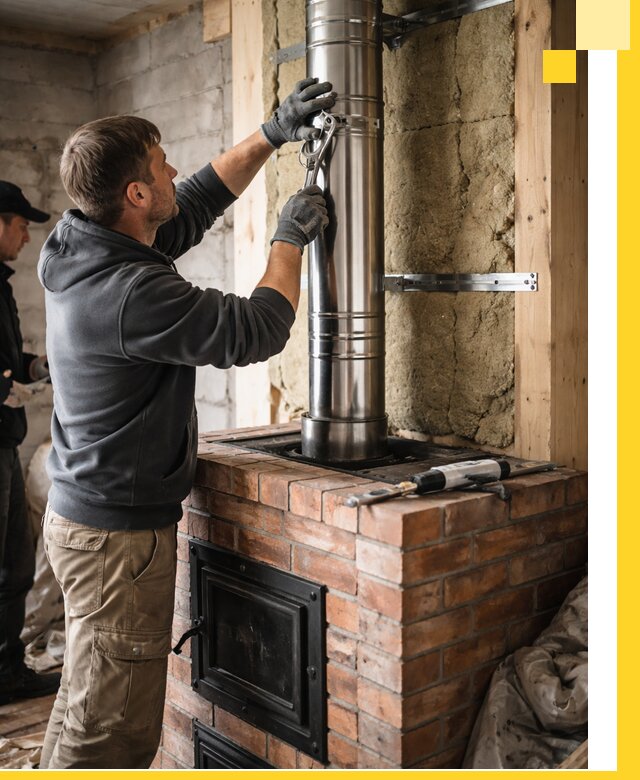 Изготовление и монтаж печей и дымоходов под ключ в Добрянке