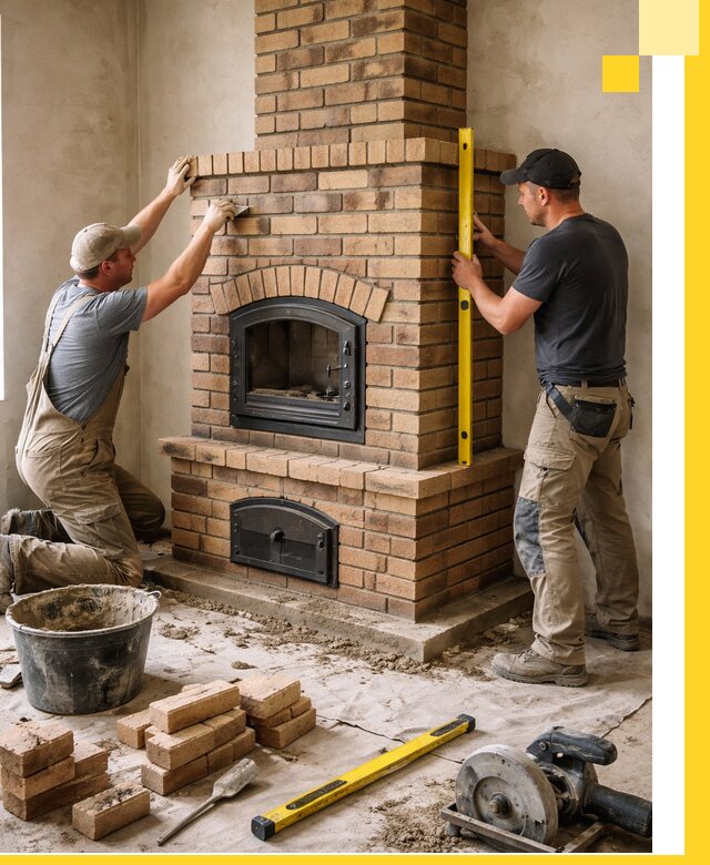 Продажа и установка печей и каминов для дома под ключ в Добрянке