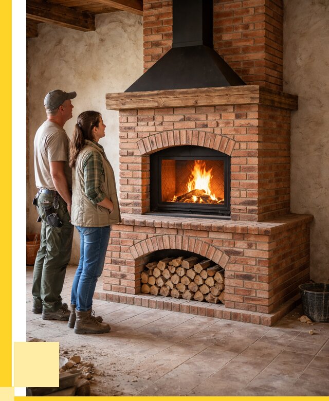 Печи камины из кирпича в Добрянке от 121224 р. | ЭриданДбр