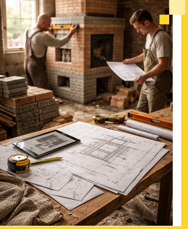 Проекты печей и каминов с индивидуальным дизайном в Добрянке