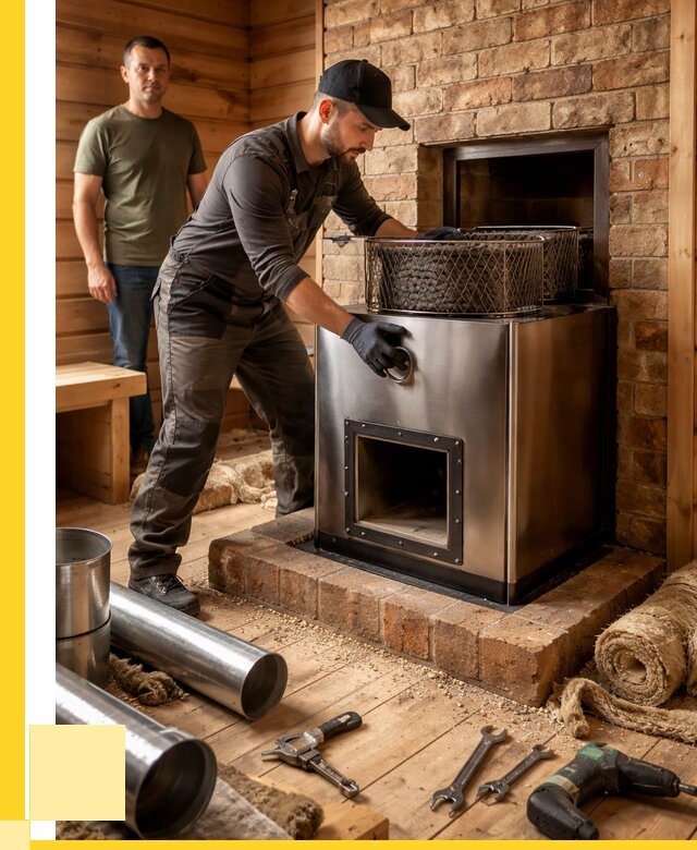 Монтаж банных печей под ключ в Добрянке от 18184 р., ЭриданДбр