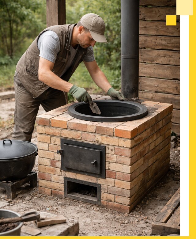 Изготовление и установка печей для казана в Добрянке под ключ