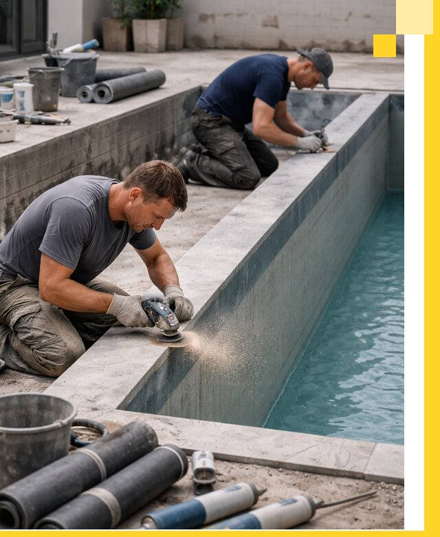 Профессиональный ремонт бассейнов под ключ в Добрянке