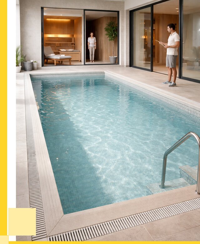 Отделка бассейна пленкой ПВХ в Добрянке от 3536 р. - ЭриданДбр