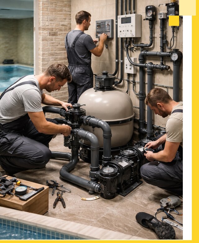 Комплексное оборудование для бассейнов под ключ в Добрянке