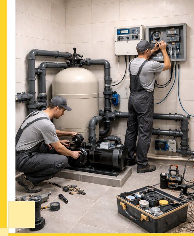 Монтаж оборудования для бассейнов в Добрянке от 40408 р. | ЭриданДбр