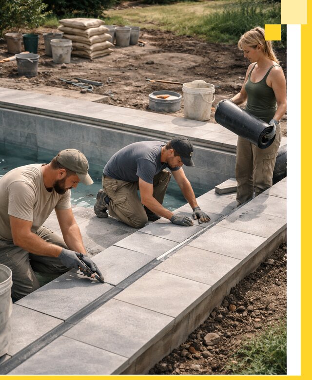 Строительство и монтаж уличных бассейнов под ключ в Добрянке