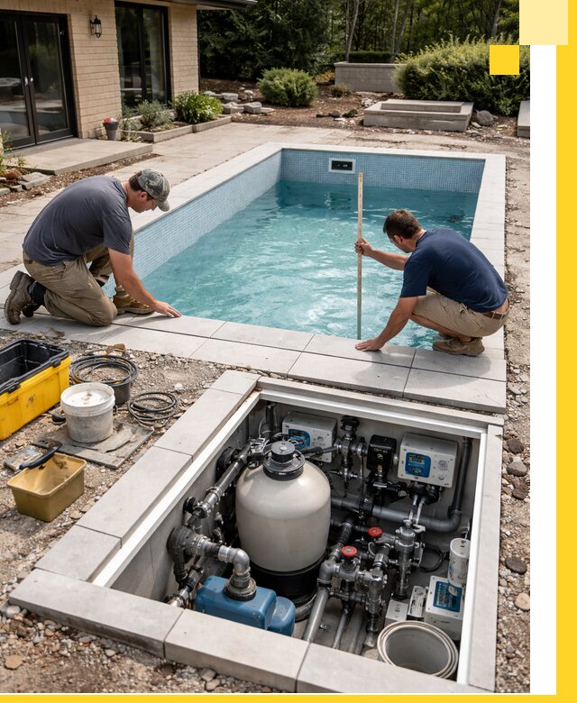 Строительство качественных домашних бассейнов под ключ в Добрянке