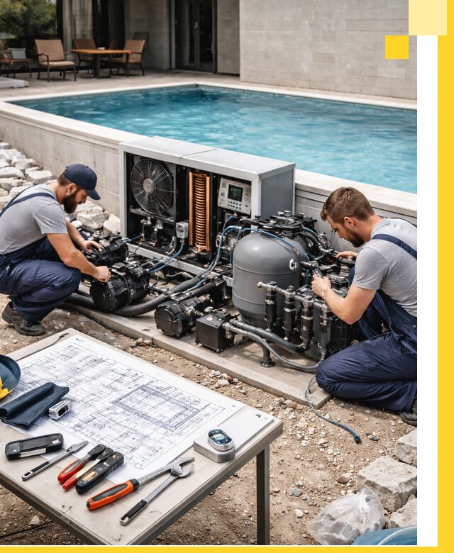 Проектирование и монтаж бассейнов с подогревом в Добрянке