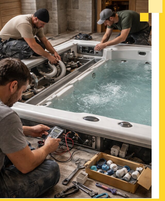 Гидромассажные бассейны под ключ в Добрянке, дизайн и монтаж