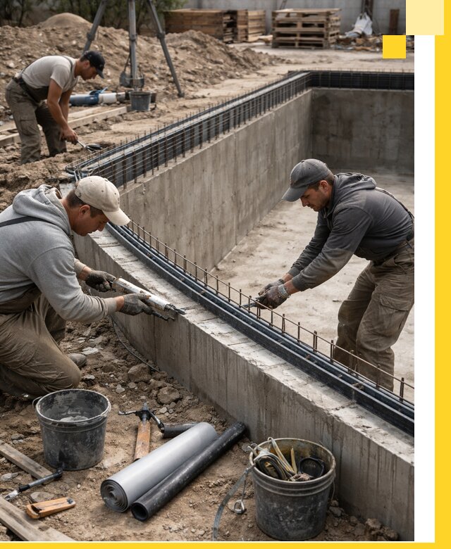 Качественный монтаж чаши бассейна в Добрянке под ключ с гарантией