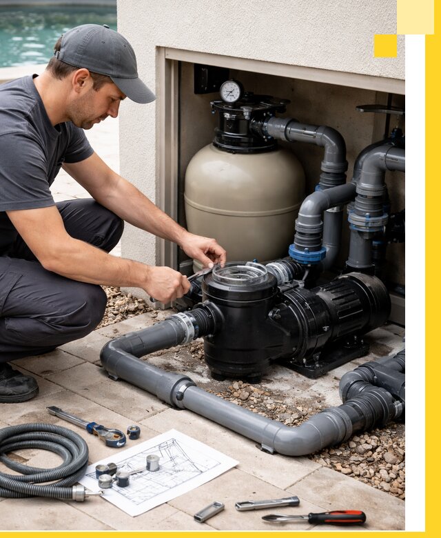 Поставка, монтаж и сервис насосов для бассейнов в Добрянке