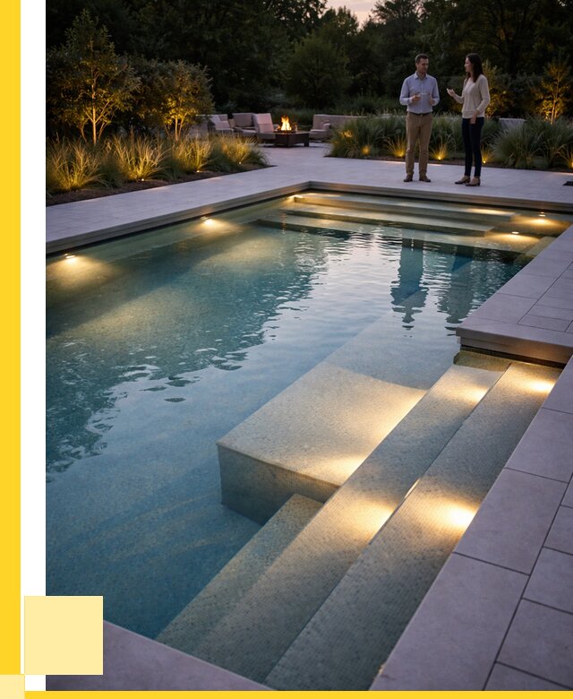 Освещение бассейнов в Добрянке под ключ от 25255 р. | ЭриданДбр