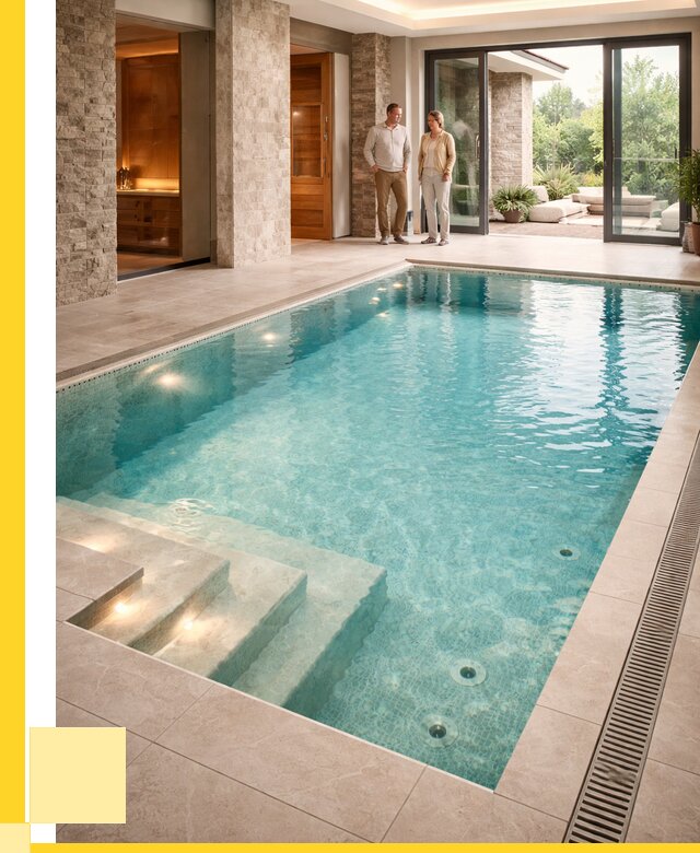 Бассейн во дворе в Добрянке: проект, отделка от 1212240 р. | ЭриданДбр