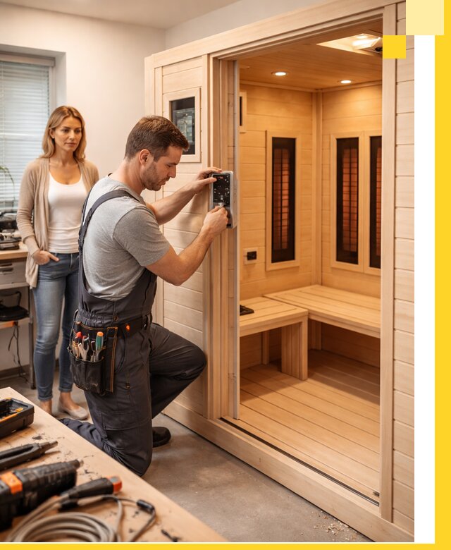 Инфракрасные сауны под ключ в Добрянке продажа и установка