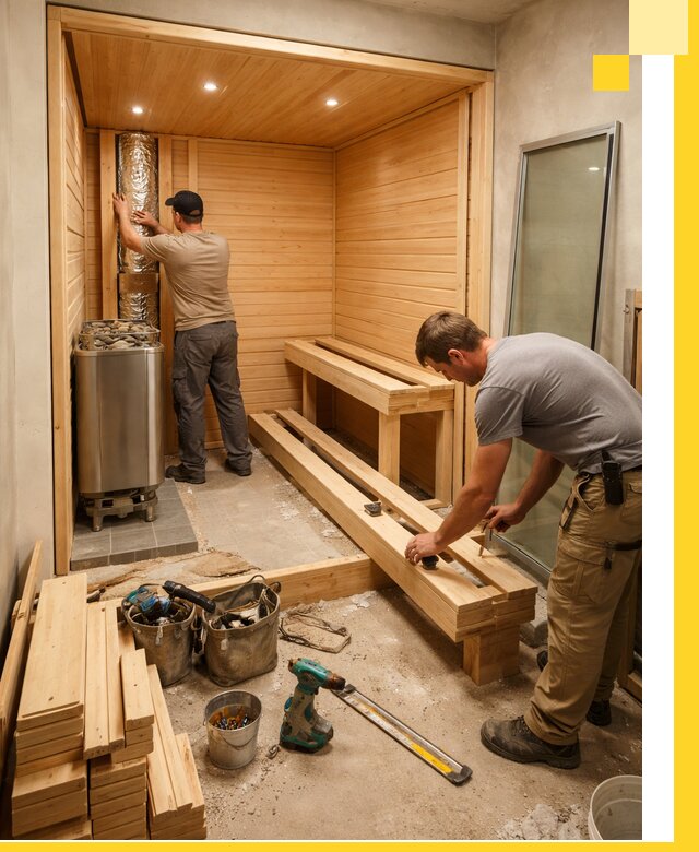 Проектирование и установка домашних саун под ключ в Добрянке