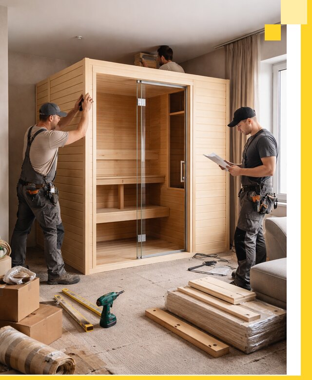 Установка и благоустройство саун в квартире в Добрянке