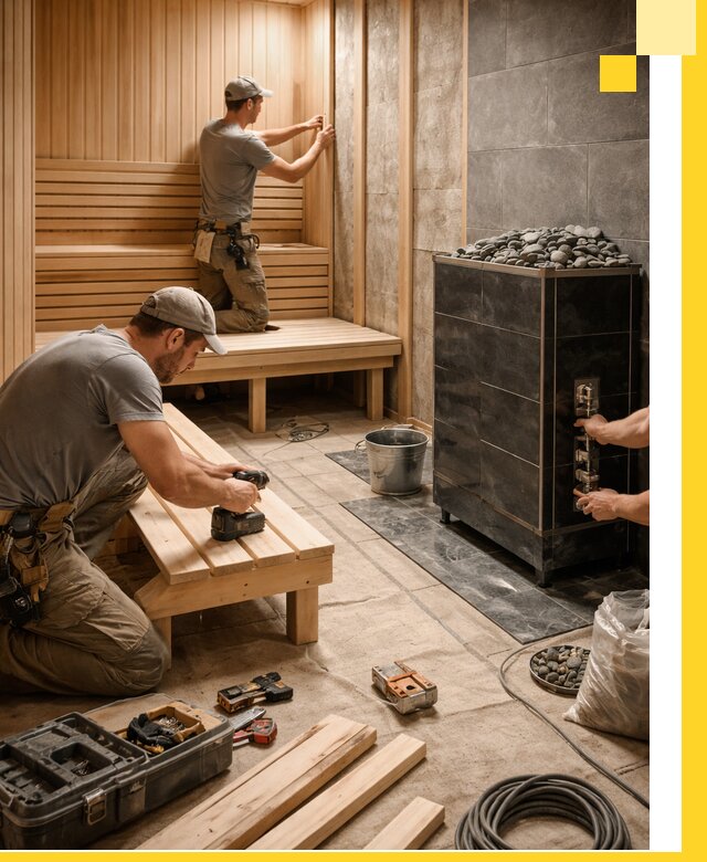 Дизайн и строительство интерьерных саун под ключ в Добрянке