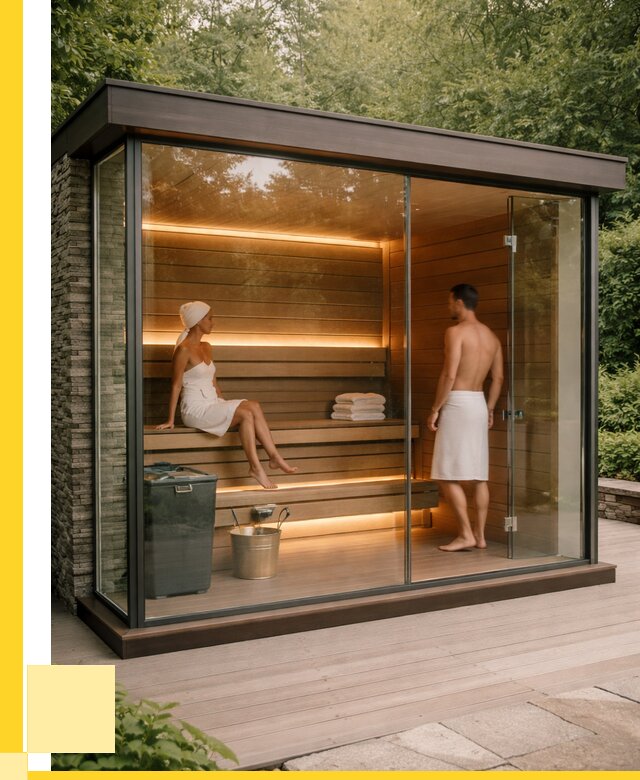 Сауна стеклянная и двери для сауны в Добрянке от 252550 р. | ЭриданДбр