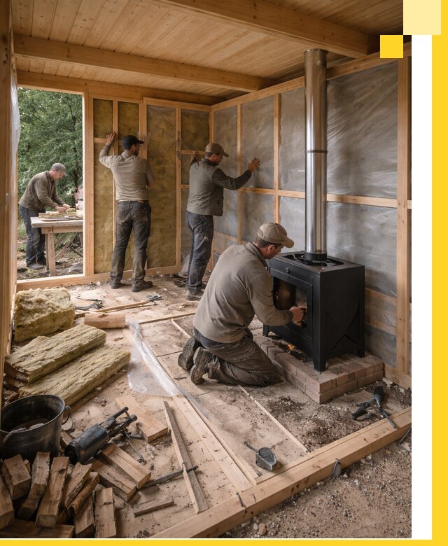 Профессиональный монтаж бань под ключ в Добрянке для дома