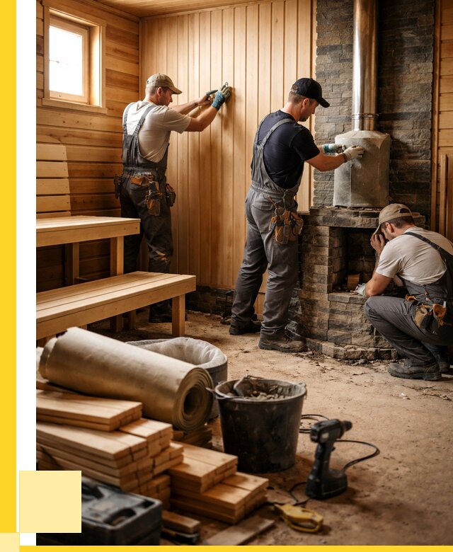 Ремонт бань под ключ в Добрянке от 45459 р. | ЭриданДбр