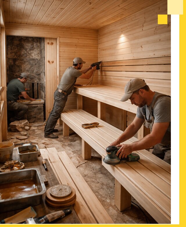 Профессиональная отделка бань в Добрянке под ключ, с гарантией