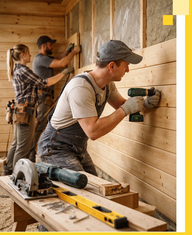 Обшивка бань под ключ в Добрянке: отделка стен и потолков