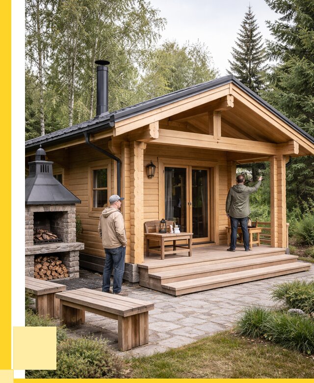 Деревянные бани под ключ в Добрянке от 454590 р. | ЭриданДбр