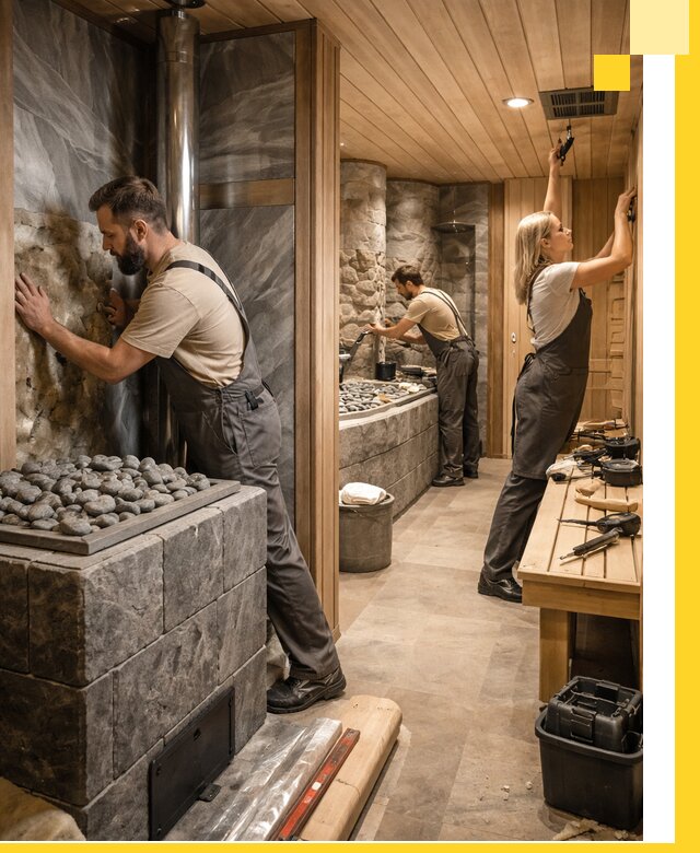 Строительство бань и SPA процедур в Добрянке под ключ и отделкой