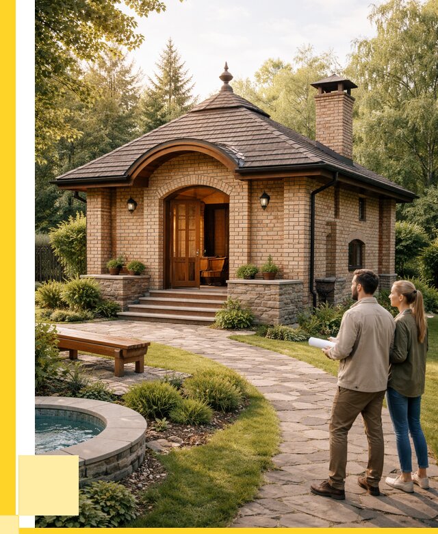 Проект кирпичной бани в Добрянке от 30306 р. | ЭриданДбр