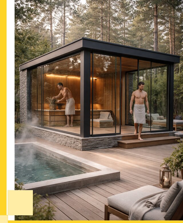 Стеклянные бани и двери в Добрянке от 454590 р. | ЭриданДбр