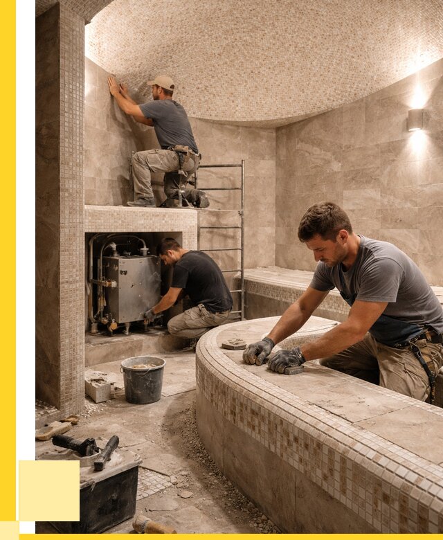 Монтаж хамамов под ключ в Добрянке от 252550 р. ЭриданДбр