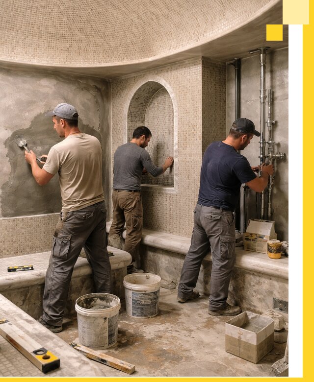 Профессиональный монтаж хамамов под ключ в Добрянке с гарантией