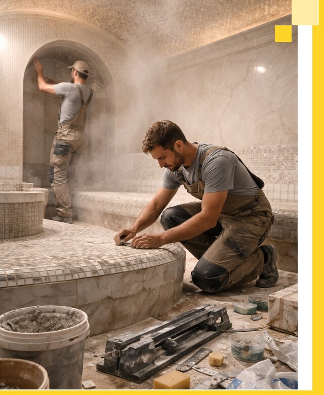 Профессиональный дизайн хамама и SPA под ключ в Добрянке