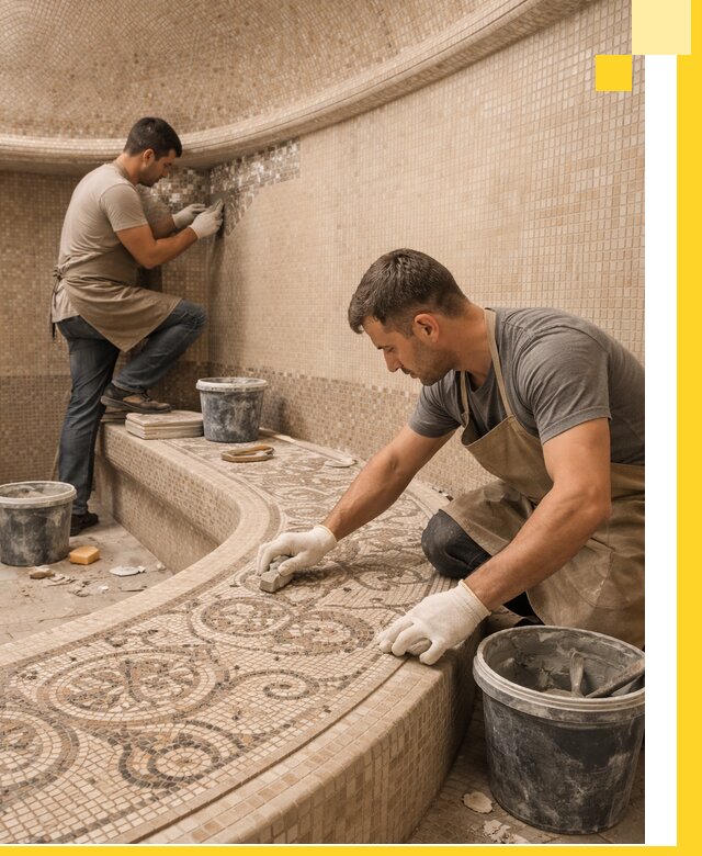 Плитка для хамама в Добрянке, укладка, подбор и поставка