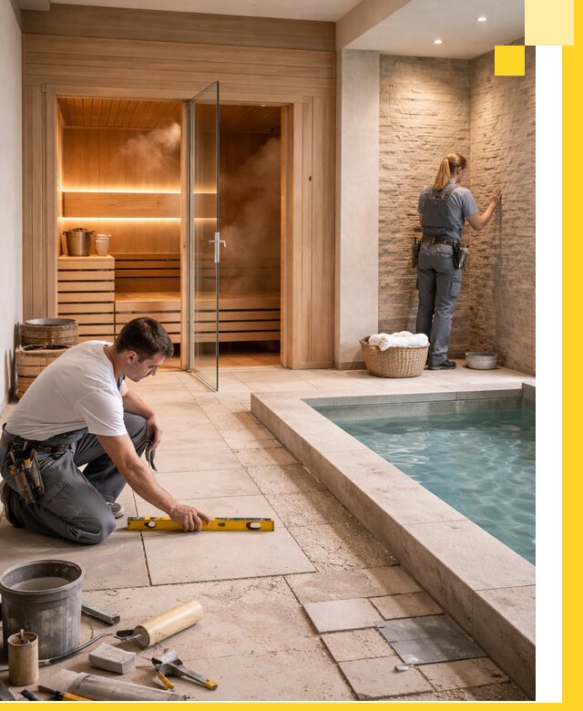 Комплексный дизайн и отделка интерьеров SPA под ключ в Добрянке